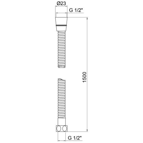 Шланг Lidz Niagara 03 1,5 м LDNIA03CRM35452 Chrome