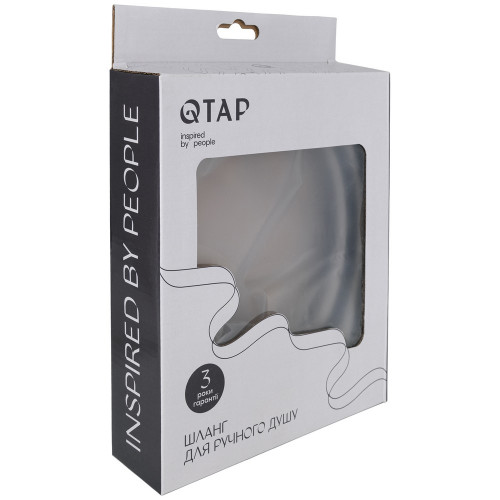 Шланг для ручного душа Qtap Hadice 1600 мм QTHADPVC160G Graphite