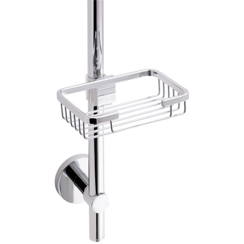 Стойка универсальная Qtap Sprha 700 мм округлая с полочкой QT003 Chrome