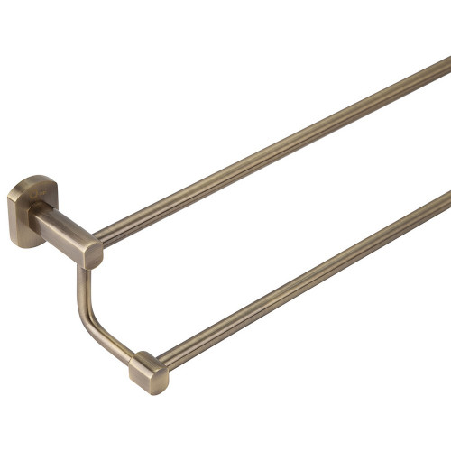 Держатель для полотенца Qtap Liberty двойной 605 мм QTLIBANT1148 Antic Bronze