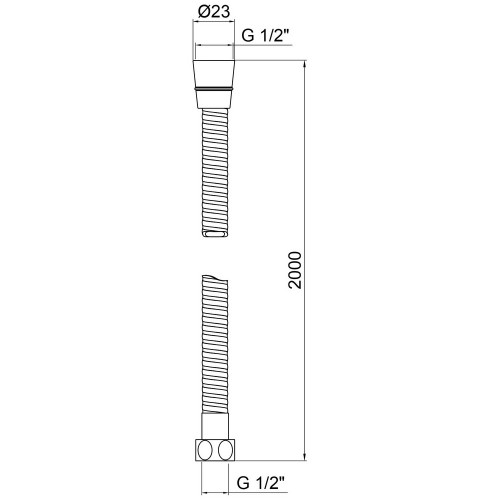Шланг Lidz Niagara 04 2 м LDNIA04CRM35453 Chrome