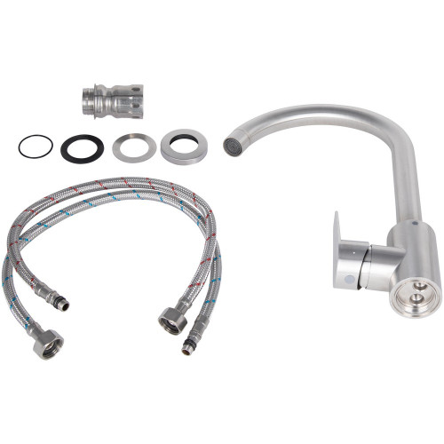 Змішувач для кухні Lidz Vida 015F (k35) LDVID015FNKS43355 Nickel