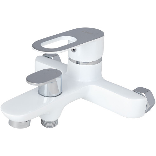Змішувач для ванни Lidz Latwa 006 (з душовим гарнітуром) (k35) LDLAT006WHI45424 White