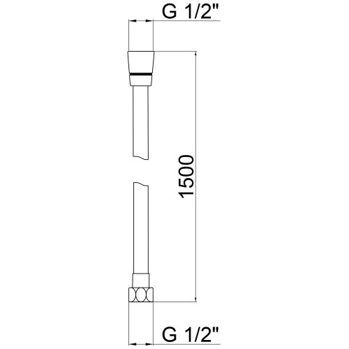 Шланг Lidz Niagara 30 1,5 м LDNIA30NKS28541 Nickel