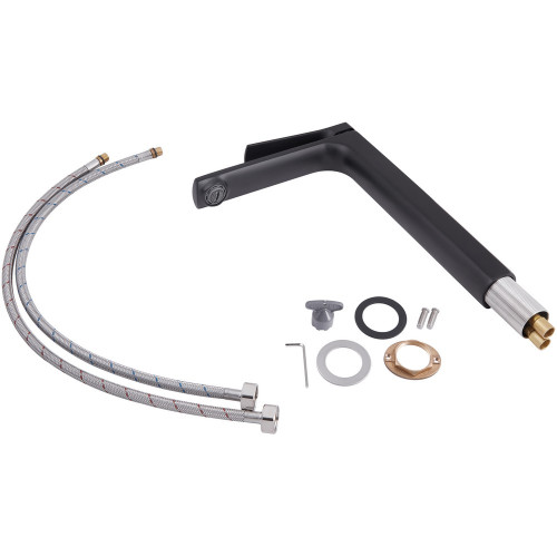 Змішувач для раковини Qtap Slavonice високий QTSLA1042H103B Black Matt