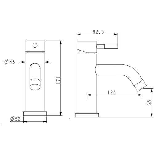 Змішувач для раковини Lidz Aria 0011F (k35) LDARI0011FNKS46091 Nickel