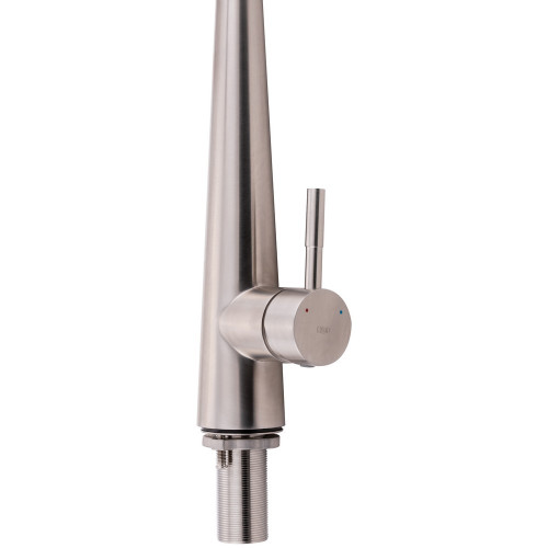 Смеситель для кухни Qtap Evicka с выдвижным изливом QTEVI91103UN Brushed Nickel PVD