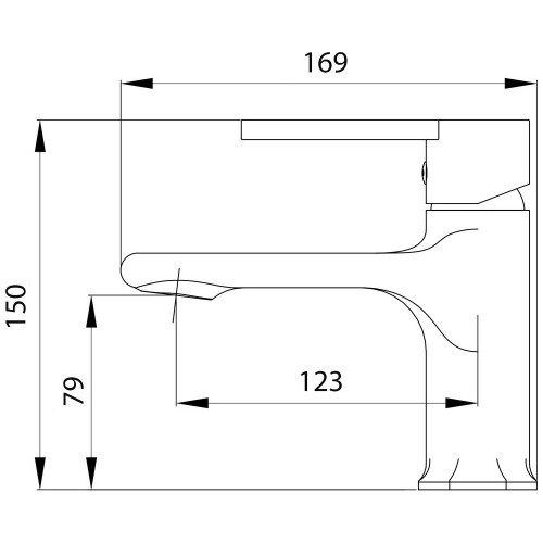 Змішувач для раковини Qtap Taurus QTTAU270BLM45660 Black Matt