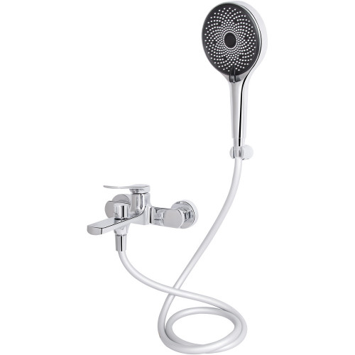 Смеситель для ванны Qtap Slavonice (c душевым гарнитуром) QTSLV259CRM48034 Chrome