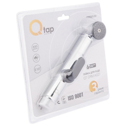 Лейка для гигиенического душа Qtap Rucni округлая QTCRMA021 Chrome/Grey