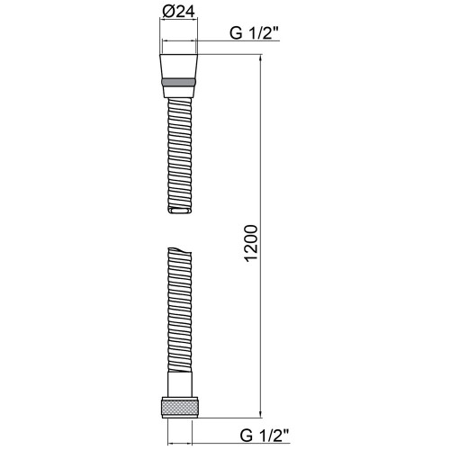 Шланг Lidz Niagara 07 1,2 м LDNIA07CRM35455 Chrome