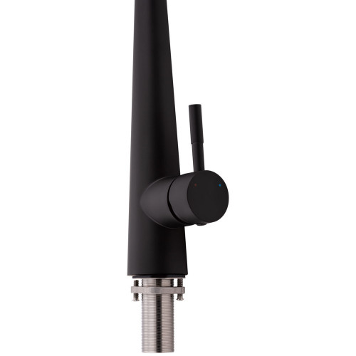 Смеситель для кухни Qtap Evicka с выдвижным изливом QTEVI9135103UB Black Matt