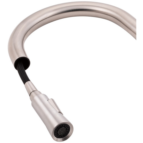 Смеситель для кухни Qtap Evicka с выдвижным изливом QTEVI91103UN Brushed Nickel PVD