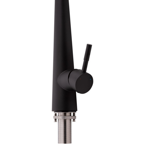 Смеситель для кухни Qtap Evicka с выдвижным изливом QTEVI9135103UB Black Matt