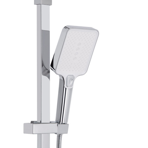 Душевая система универсальная Qtap Swan Cascada на три потребителя (с изливом) QTSWA111CRW45570 Chrome/White