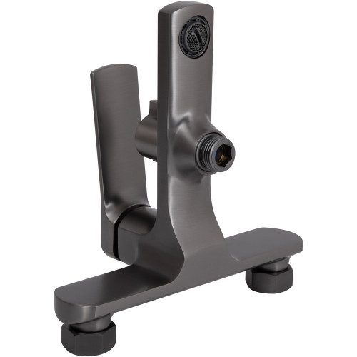 Смеситель для ванны Qtap Slavonice (c душевым гарнитуром) QTSLV259GMB48035 Gunmetal Black PVD