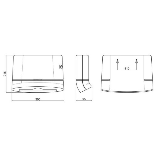 Держатель для бумажных полотенец Qtap Pohodli 300 мм QTDR600WP White (Držák)