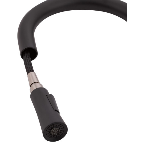 Смеситель для кухни Qtap Evicka с выдвижным изливом QTEVI9135103UB Black Matt