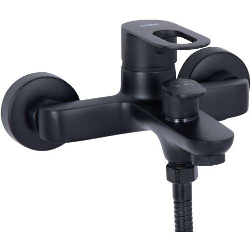 Змішувач для ванни Lidz Latwa 006 (з душовим гарнітуром) (k35) LDLAT006BLA45419 Black