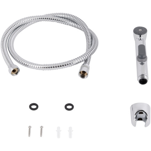Набор для гигиенического душа Qtap Inspai-Varius округлый QTSETCRMA021 Chrome/Grey (Set)