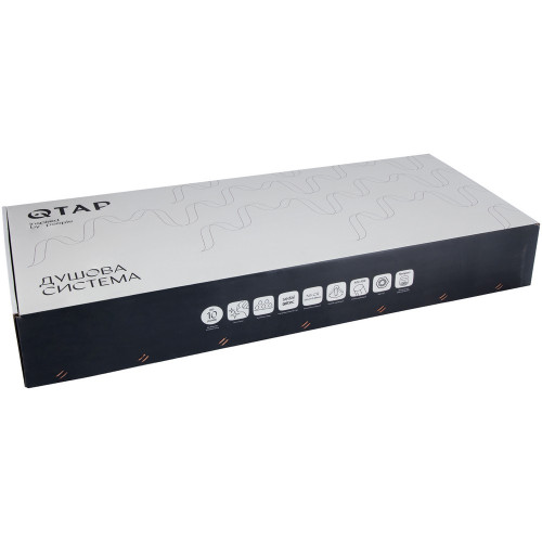 Душова система універсальна Qtap Aries на три споживача (з виливом) QTARI111CRM45560 Chrome