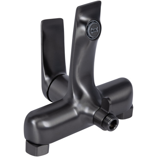 Набір 2в1 Qtap Vlasta New (з душовим гарнітуром) QTVLA259GMB45643 Gunmetal Black PVD + Qtap Vlasta New QTVLA270GMB45641 Gunmetal Black PVD