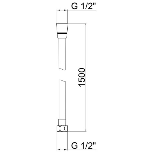 Шланг Lidz Niagara 09 1,5 м LDNIA09CRM35458 Chrome