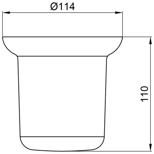 Колба для ёршика Lidz Oreo 0520 (матовое стекло) LDORE0520CRM37455 Chrome