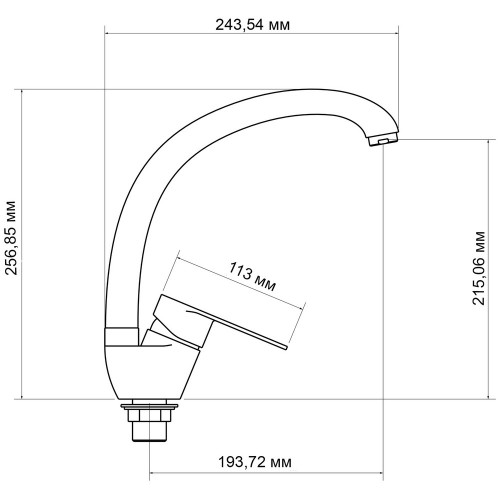 Змішувач для кухні Lidz Tani 008F (k40) LDTAN008FCRM44971 Chrome