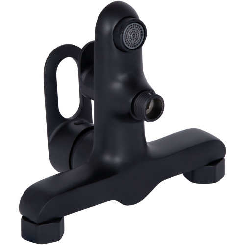 Змішувач для ванни Lidz Latwa 006 (з душовим гарнітуром) (k35) LDLAT006BLA45419 Black