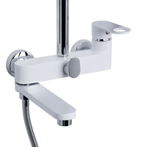 Душова система універсальна Qtap Jay на три споживача (з виливом) QTJAY111CRW45555 Chrome/White