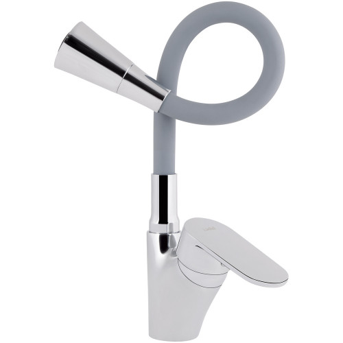 Змішувач для кухні Lidz Tani 007F3 з гнучким виливом (k40) LDTAN007F3GCR31869 Grey / Chrome