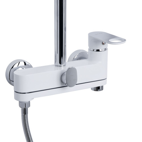 Душова система універсальна Qtap Jay на три споживача (з виливом) QTJAY111CRW45555 Chrome/White