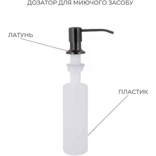 Акційний набір Lidz: мийка Handmade H4843 Black PVD 3,0/1,0 мм + K01B Корзина для кухонной мойки
