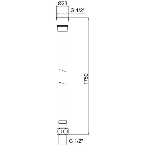 Шланг Lidz Niagara 09 1,75 м LDNIA09CRM35459 Chrome