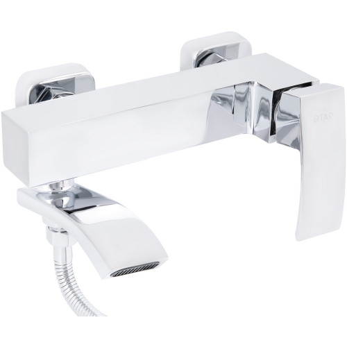 Змішувач для ванни Qtap Swan Cascada з поворотним виливом (з душовим гарнітуром) QTSWA260CRM45565 Chrome
