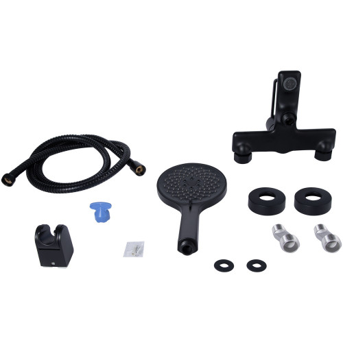 Змішувач для ванни Qtap Taurus (з душовим гарнітуром) QTTAU259BLM45662 Black Matt