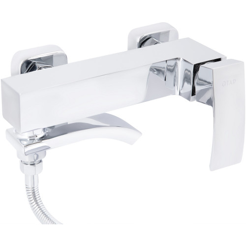 Змішувач для ванни Qtap Swan Cascada з поворотним виливом (з душовим гарнітуром) QTSWA260CRM45565 Chrome