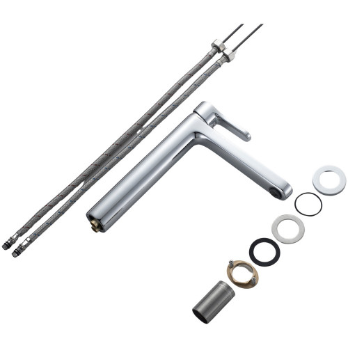 Змішувач латунний для раковини Lidz Astra 001FH високий (k35) LDAST001FHCRM48090 Chrome