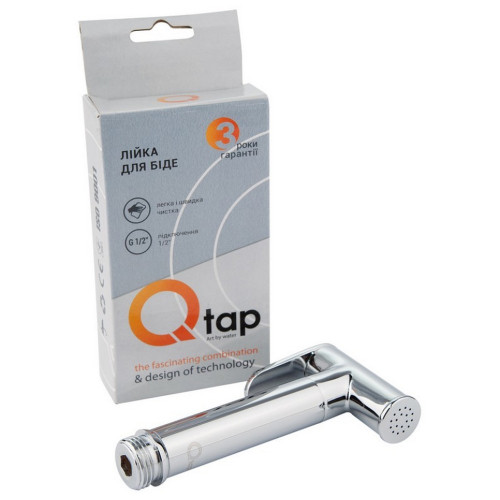 Лейка для гигиенического душа Qtap Rucni округлая QTCRMB020 Chrome (Bidet)