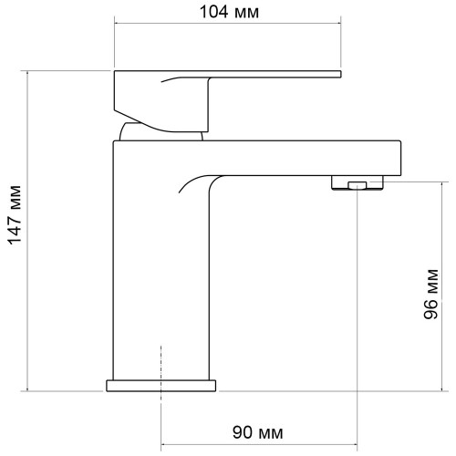 Змішувач для раковини Lidz Arrow 001 (k35) LDARR001CRM44955 Chrome