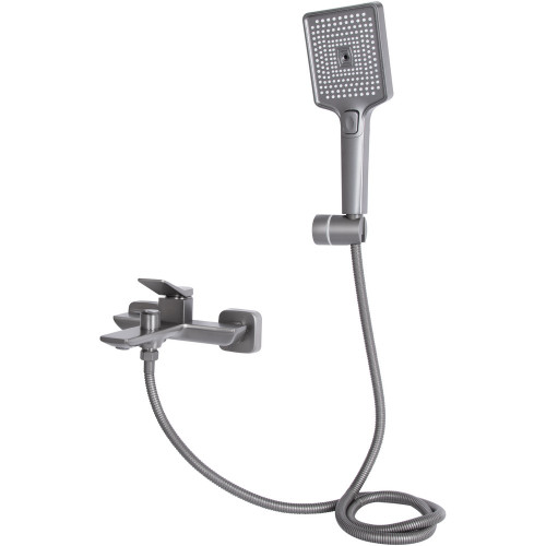 Смеситель для ванны Qtap Presto (c душевым гарнитуром) QTPRE259GRP45584 Graphite