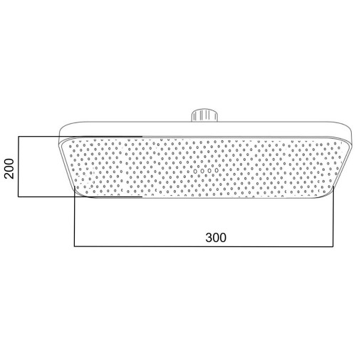 Лейка для верхнего душа Qtap Hlavova 300x200 мм прямоугольная QTHLA107BLM45783 Black Matt