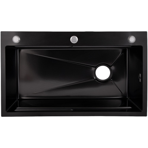 Мойка для кухни интегрированная Lidz Handmade H7545B Decor Black PVD Honeycomb 3,0/1,0 мм LDH7545BDECPVD48373