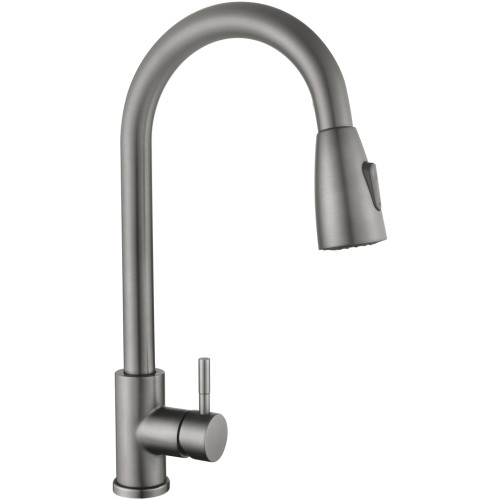 Смеситель для кухни Lidz Aria 015FL (k35) с выдвижным изливом LDARI015FLGRP49560 Graphite