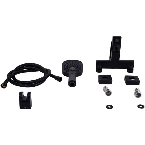 Змішувач для ванни Qtap Gemini (з душовим гарнітуром) QTGEM259BLM45682 Black Matt