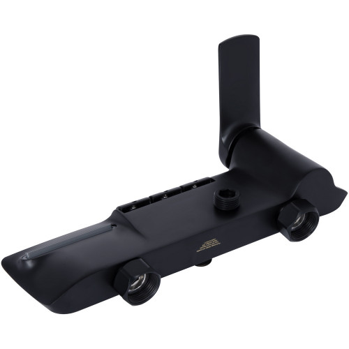 Душова система універсальна Qtap Slavonice на три споживача (з виливом) QTSLA111BLM45906 Black Matt