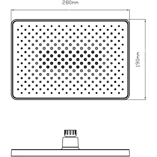 Лейка для верхнего душа Qtap Hlavova 280x190 мм прямоугольная QTHLA107CRM45946 Chrome