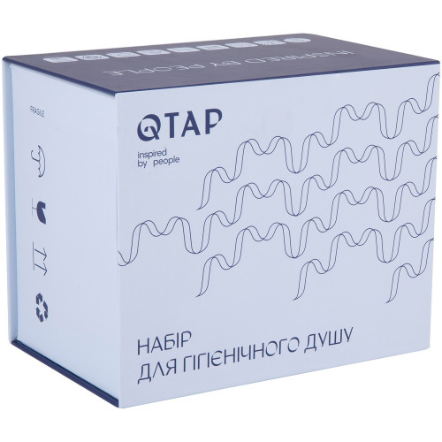 Набор для гигиенического душа Qtap Inspai-Varius округлый QTINSVARCRMV00440501 Chrome