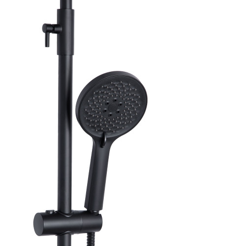 Душова система універсальна Qtap Taurus на три споживача (з виливом) QTTAU111BLM45666 Black Matt